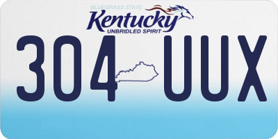 KY license plate 304UUX