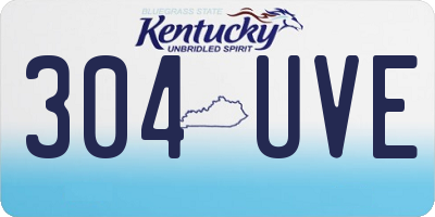KY license plate 304UVE