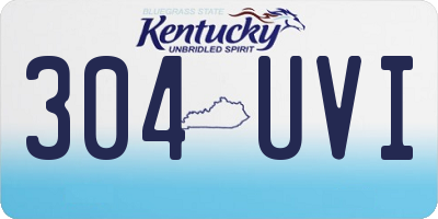 KY license plate 304UVI