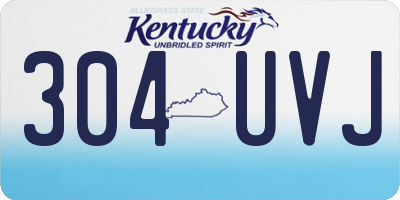 KY license plate 304UVJ