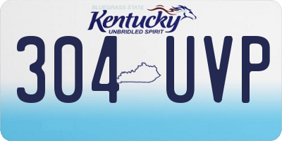 KY license plate 304UVP