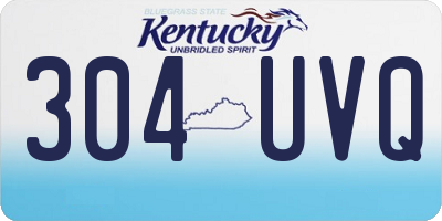 KY license plate 304UVQ