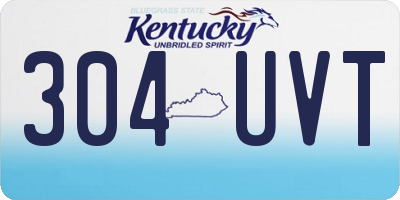 KY license plate 304UVT