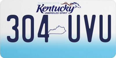 KY license plate 304UVU