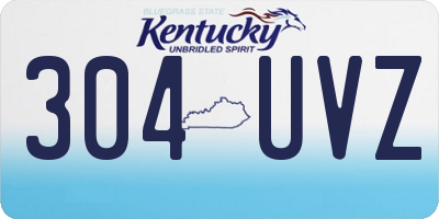 KY license plate 304UVZ