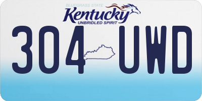 KY license plate 304UWD
