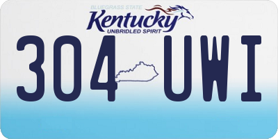 KY license plate 304UWI