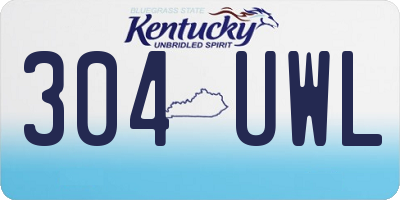 KY license plate 304UWL