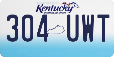 KY license plate 304UWT