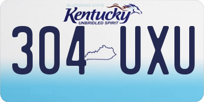 KY license plate 304UXU
