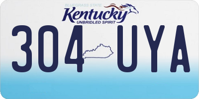 KY license plate 304UYA