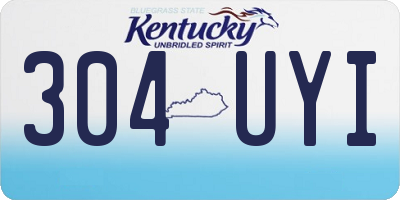 KY license plate 304UYI
