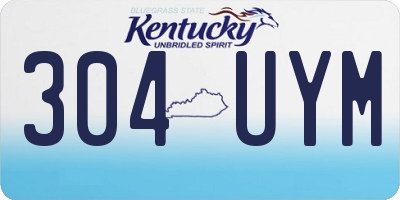 KY license plate 304UYM