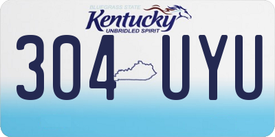 KY license plate 304UYU