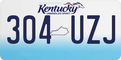 KY license plate 304UZJ