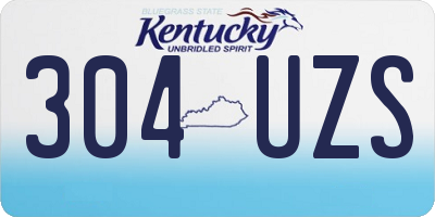 KY license plate 304UZS