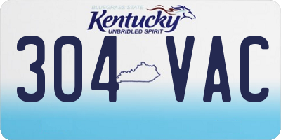 KY license plate 304VAC