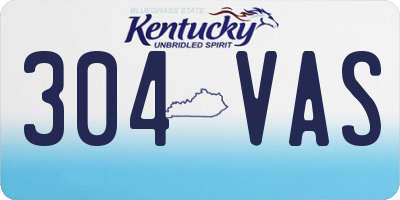 KY license plate 304VAS