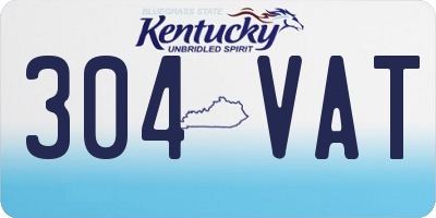 KY license plate 304VAT