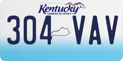 KY license plate 304VAV