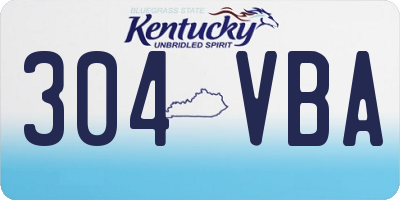 KY license plate 304VBA