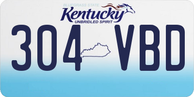 KY license plate 304VBD