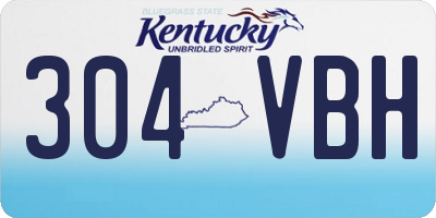 KY license plate 304VBH