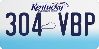 KY license plate 304VBP