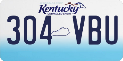 KY license plate 304VBU