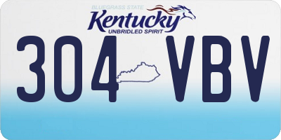 KY license plate 304VBV