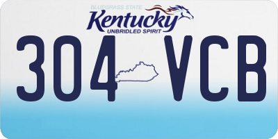 KY license plate 304VCB