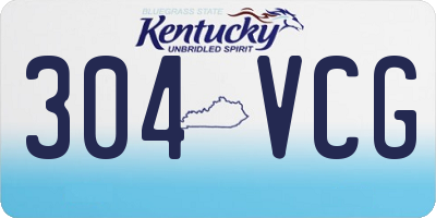 KY license plate 304VCG