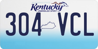 KY license plate 304VCL