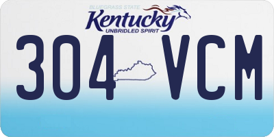KY license plate 304VCM
