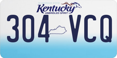 KY license plate 304VCQ