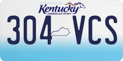 KY license plate 304VCS