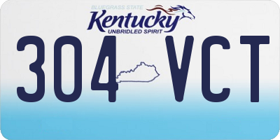 KY license plate 304VCT