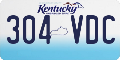 KY license plate 304VDC
