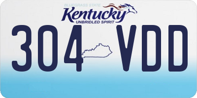 KY license plate 304VDD
