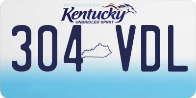KY license plate 304VDL