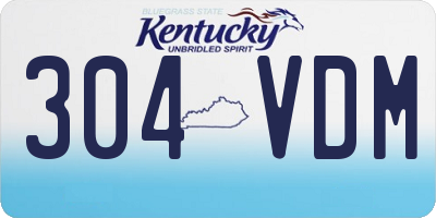 KY license plate 304VDM