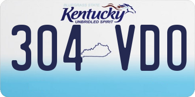 KY license plate 304VDO