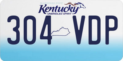 KY license plate 304VDP
