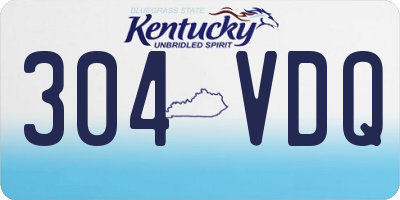 KY license plate 304VDQ