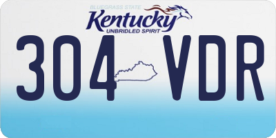 KY license plate 304VDR