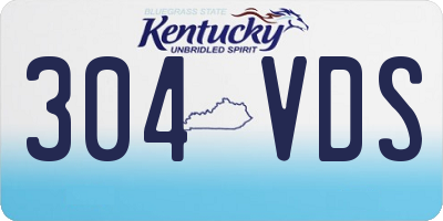 KY license plate 304VDS