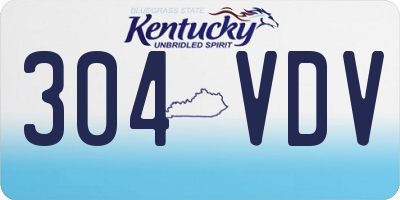 KY license plate 304VDV