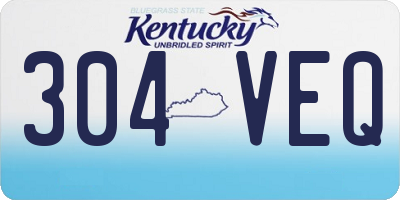KY license plate 304VEQ