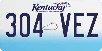 KY license plate 304VEZ