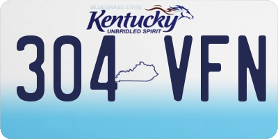 KY license plate 304VFN